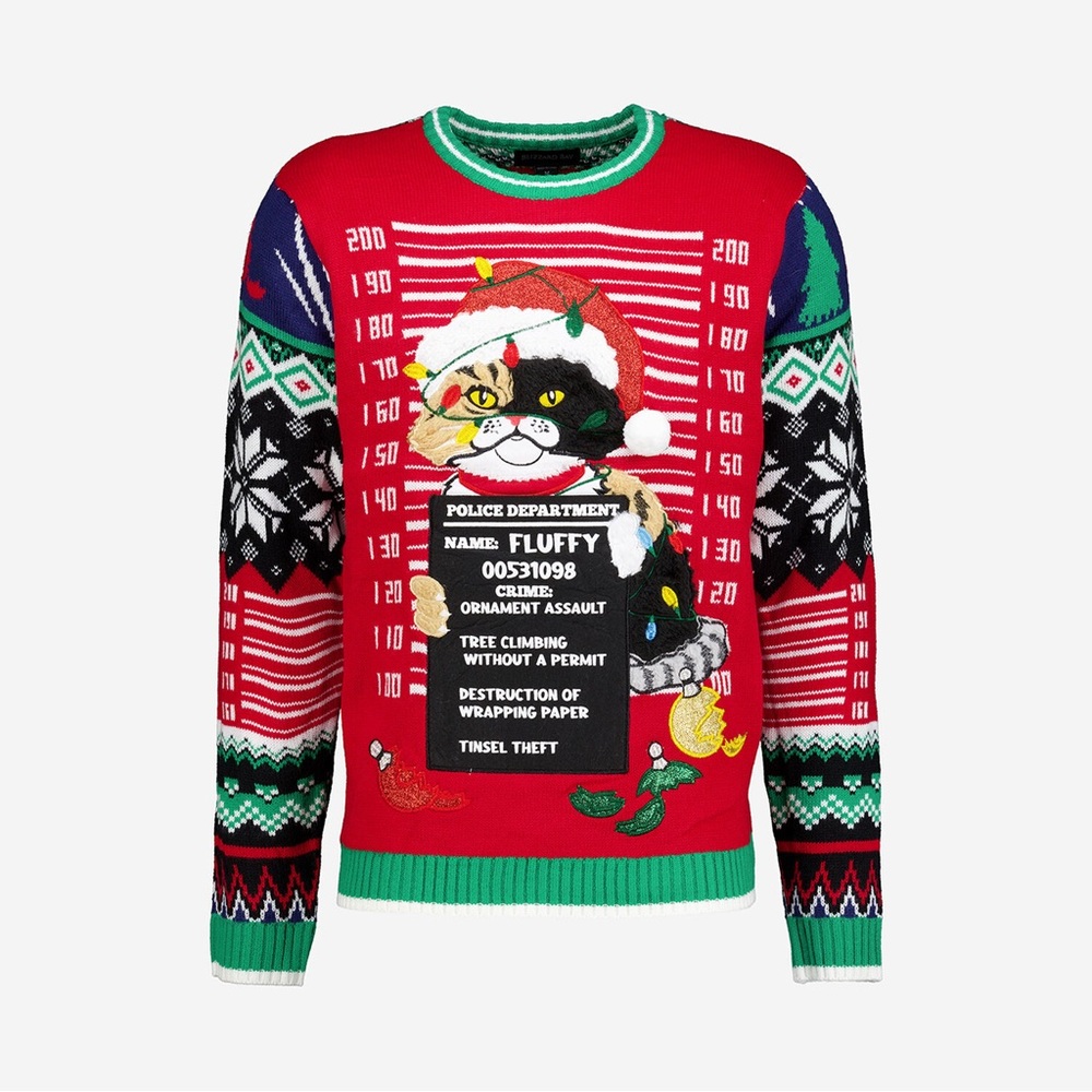 Blizzard Bay Cat Christmas Sweater size S